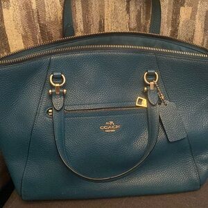 Coach purse teal color